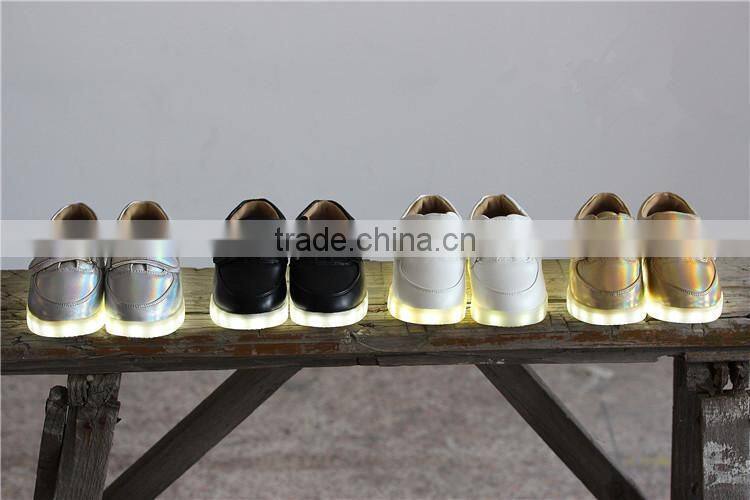 HFR-TS-20-3 2015 new design glow running shiny shoes for kids