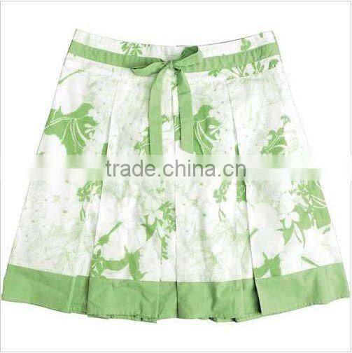 Women's 100% Cotton Pleated Skirt