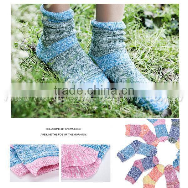 Thin Ms thick thread stitching ankle socks