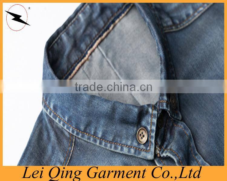 Plus size cheap clothing denim shirts