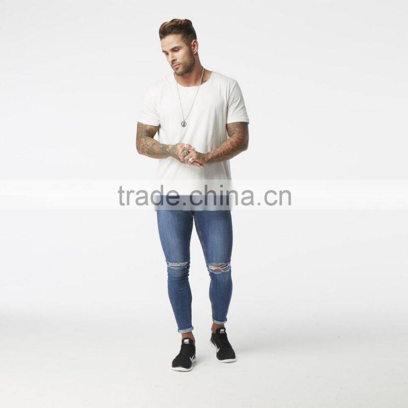 Top fashion skinny jeans quality ripped jeans hot sale europe jeans