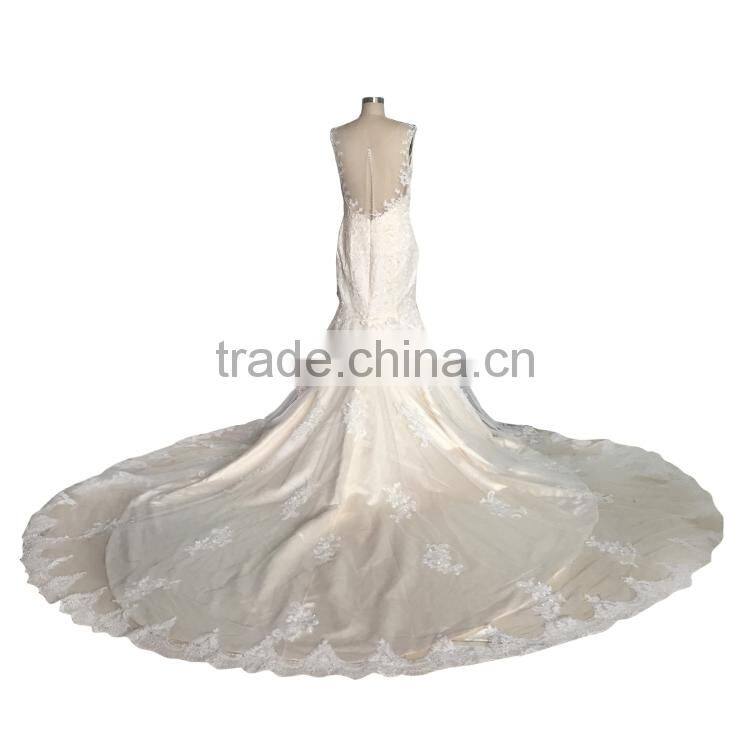 China OEM Long Wedding Dress/Tulle Wedding Gown