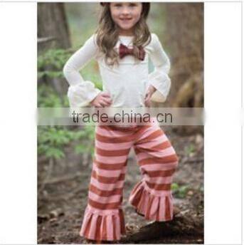 Xmas 2015 baby girl stripe cheap price girl stripe boutique pajamas fall cotton floral cotton damask green caters stripe outfit