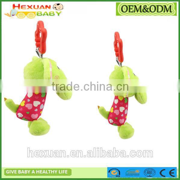 New Animal Dog Soft Stuffed Plush Crib Bed Hanging Hand Rattles Baby Toys