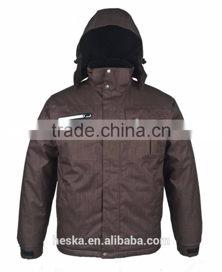 OEM fashion winter wear parka jacket men with waterproof EN343