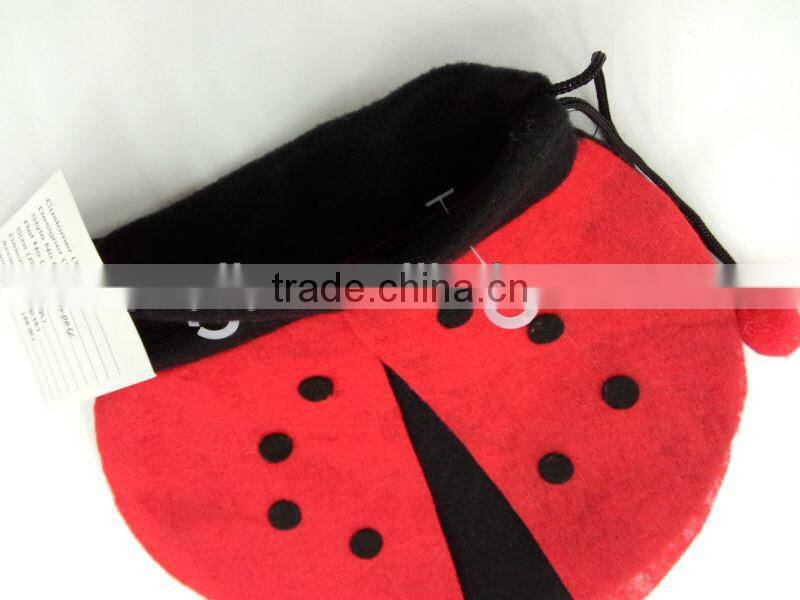 EN71 2014 brushed material party decoration party ladybug gift candy bags