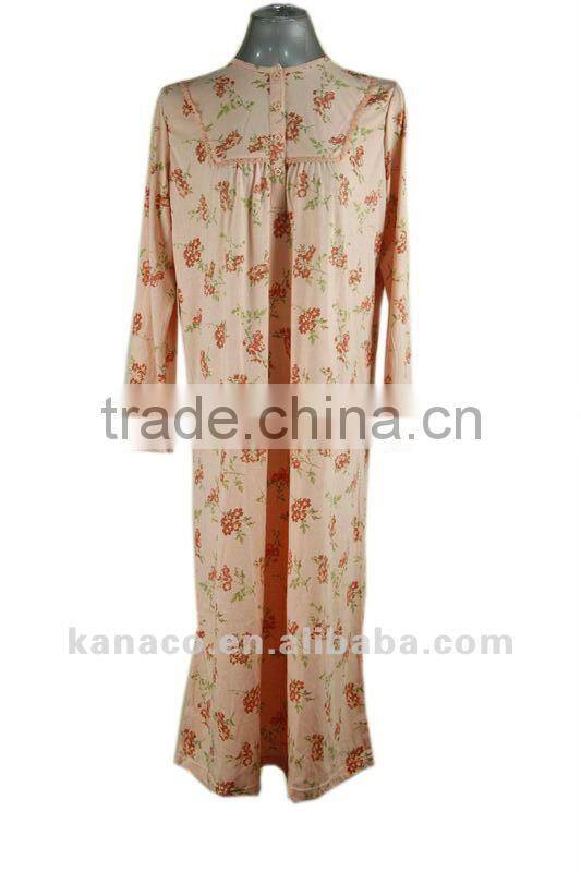 180g/m2 Cotton Single Jersey Sexy Ladies' Pajamas(KN-RB-44)