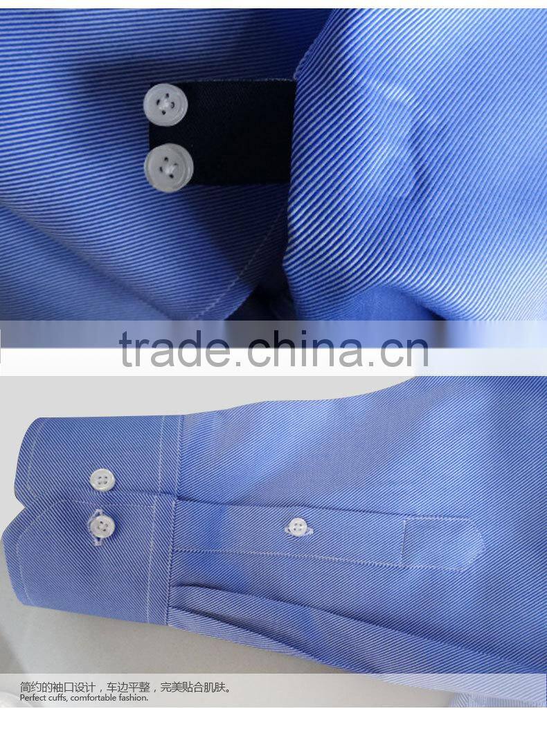 2017 Men's casual striped roll collar shirts wholesale good quitly