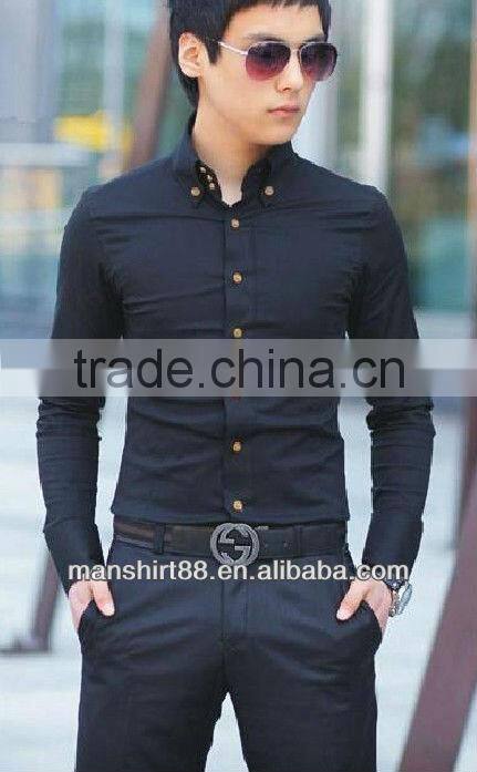 High quality Slim fit 100%Cotton Casual shirt for men with wendsor collar
