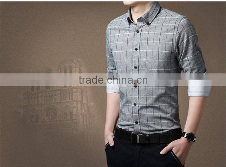 Han edition cultivate one's morality pure color cotton long sleeve shirt in the summer youth men's plaid shirt business and leis