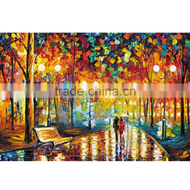 Rhinestone Multicolor Tree Pattern Cotton Embroidery DIY Kit Diamond Painting