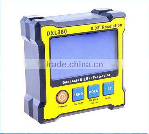 High accuracy digital protractor / level bar / angle ruler DXL360, Dual Axis Level Box DXL360