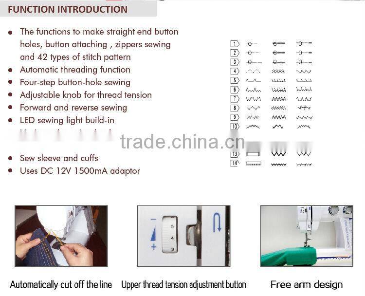 shock price buttonhole sewing machine UFR-813 with 42 stitches