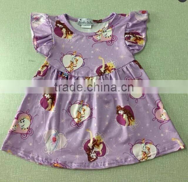 Boya high quality remake dress girls striped frocks designs polka dot sleeveless unique baby dress