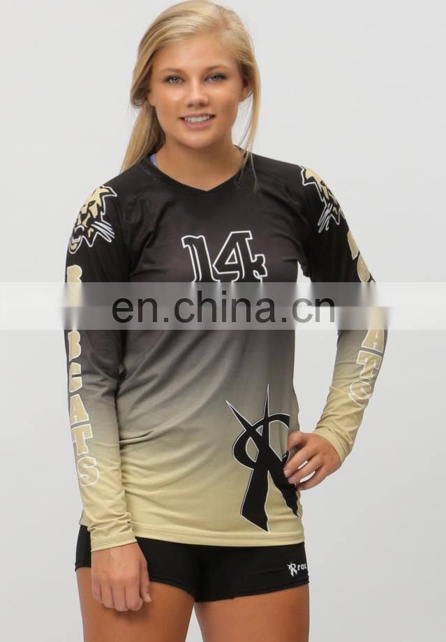 High five short sleeve solid volleyball Jersey,design Custom baseball uniform,team work volleyball uniforms