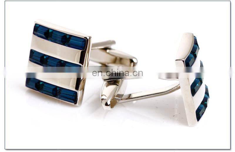 New Crystal 4 color Plated Cufflink