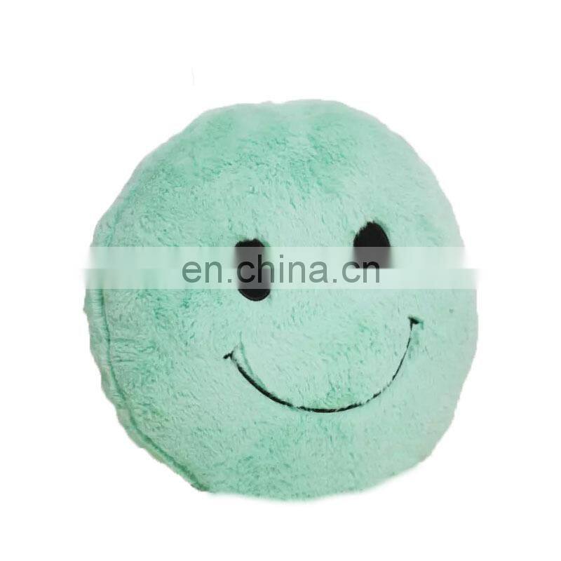 Hot Selling Super Soft Fluffy Round Shape Plush Pillows Winter Warm Smile Face Emoji Cushion