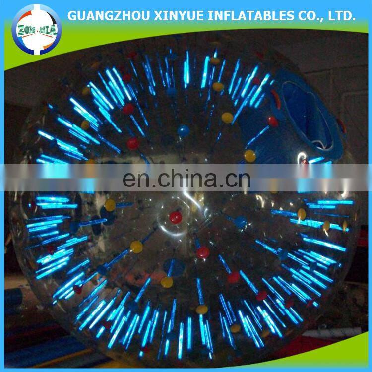 Best quality 1.0mm PVC material inflatable shinning zorb ball