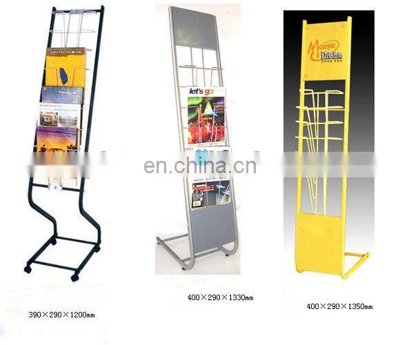 HOT! 2014 magazine display racks,paper shelf,book shelf for show