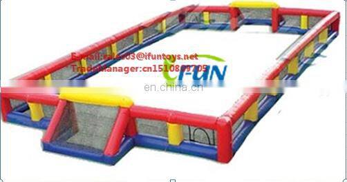 New design commercial arena football pitch/outdoor giant inflatable soap football field /hot inflatable football field