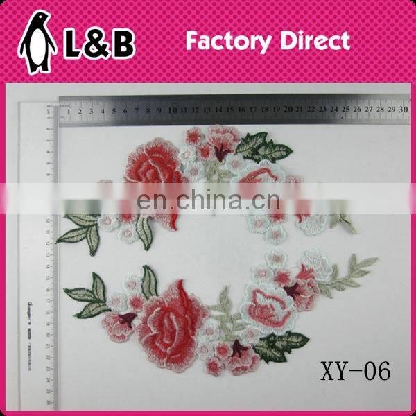 XY-05 embroiderychemical lace collar,colorful neckline applique rose collars high-fashion lace collar wholesale