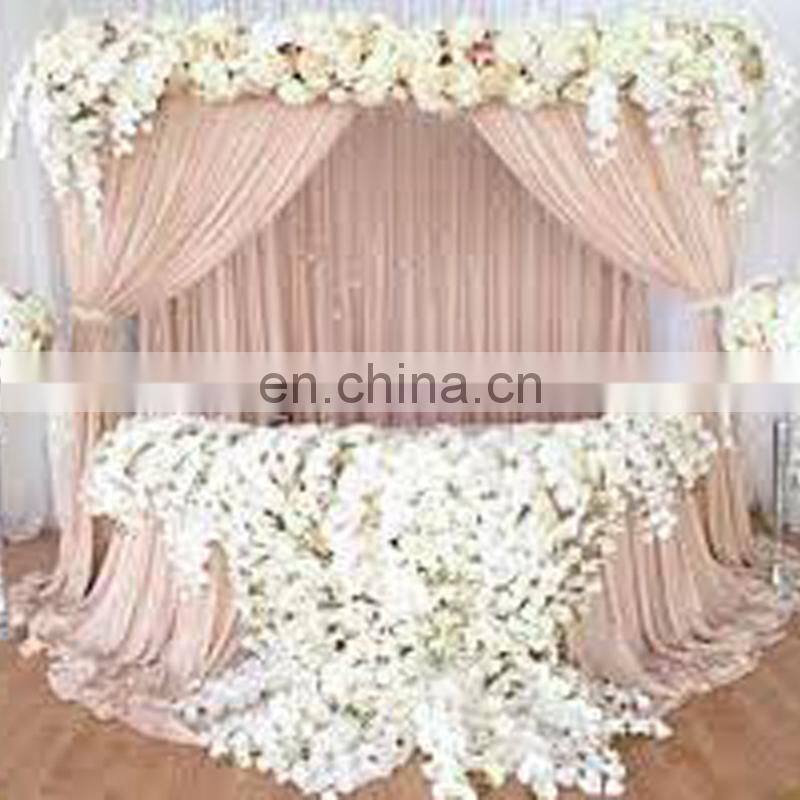 TS092B round silk chiffon indian wedding table skirts decoration