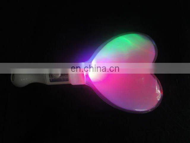 Pink heart shape led light up custome glitter lucky wands
