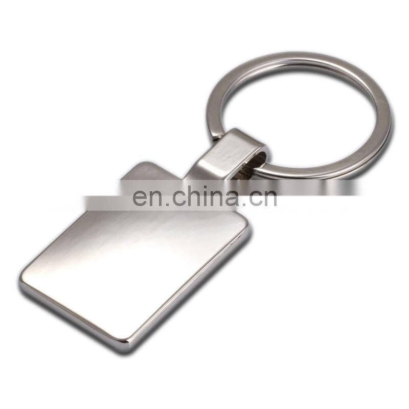 custom metal blank rectangular keychain