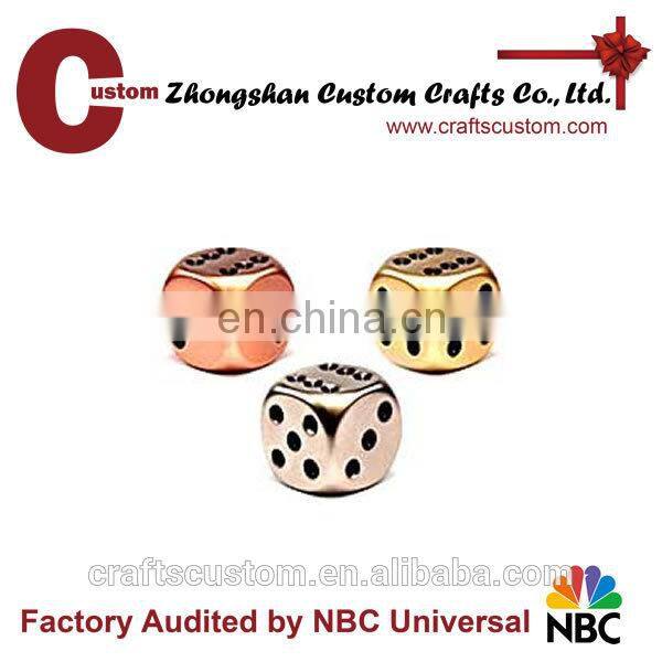 Custom 12mm 8sides metal engrave mini dice
