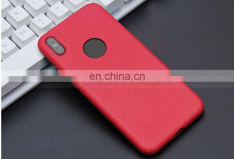 Protective Case Leather lines Phone Case for iPhone X Soft TPU Back Cover