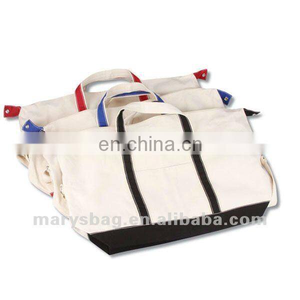 Cotton Canvas Nautical Weekender Duffel