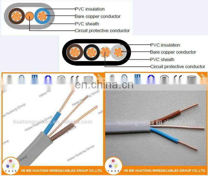 Alibaba China Supplier British standard FLAT twin and earth cable 2.5MM 6242y