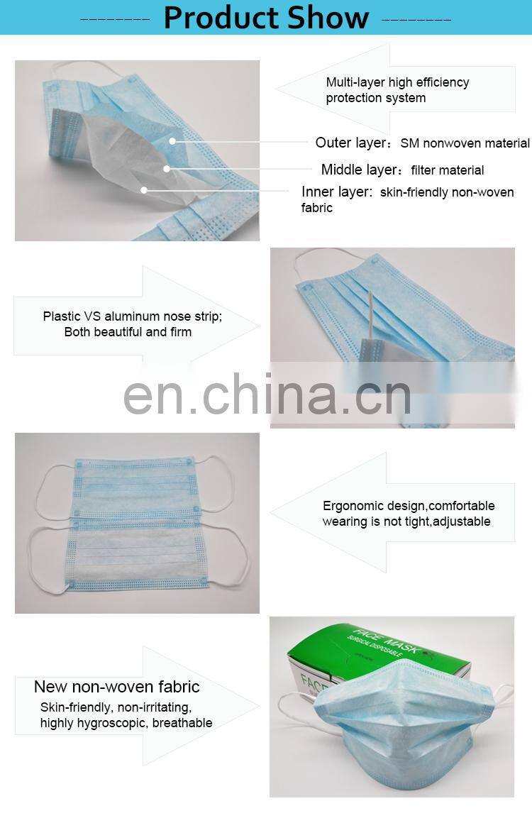 Facemask EN14683 Medical Grade Masks Single Use 3 layer Mask In Stock