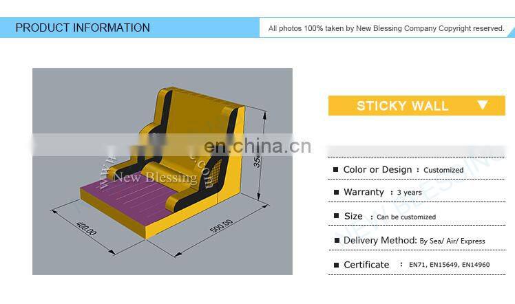 Newblessing Inflatable Hook and Loop Wall, Inflatable Sticky Wall Toys