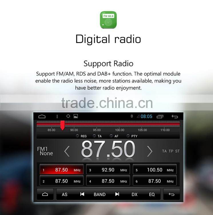 Double din car dvd player audio with GPS for Toyota Camry with Radio Bluetooth Wifi OBD SWC