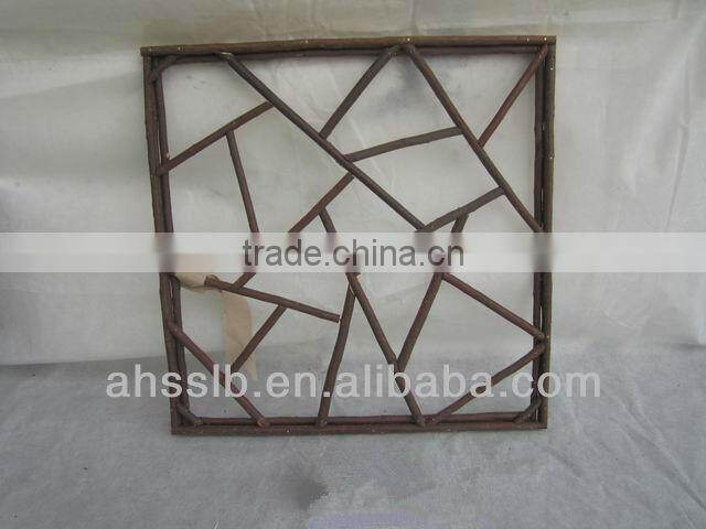 2013 antique cheap square and circle woven willow wicker decorative home office screen