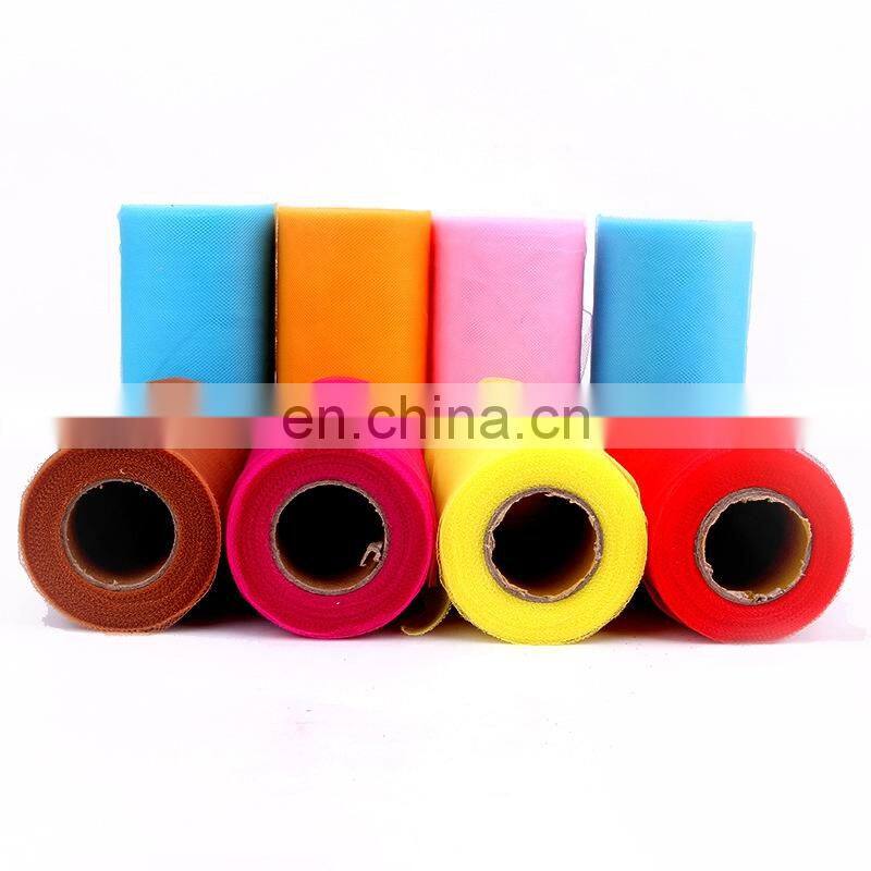 24colors 1pc 22mX15cm Wedding Table Runner Decoration Yarn Roll Crystal Tulle Organza Sheer Gauze Element wedding favors