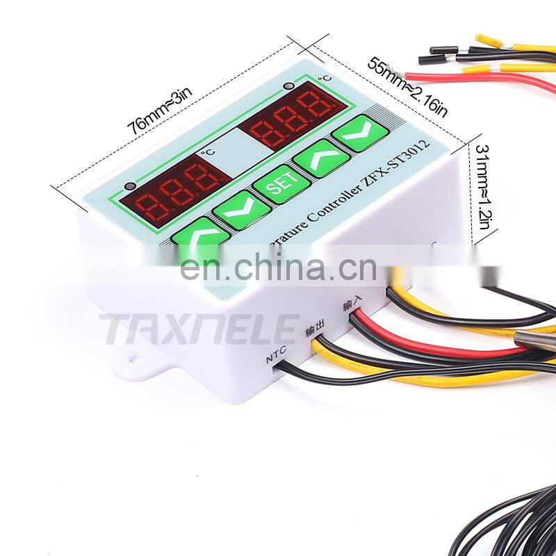 Digital Dual Display Temperature Controller Intelligent Thermostat Regulator Temp Incubator controller Switch with Dual Sensor
