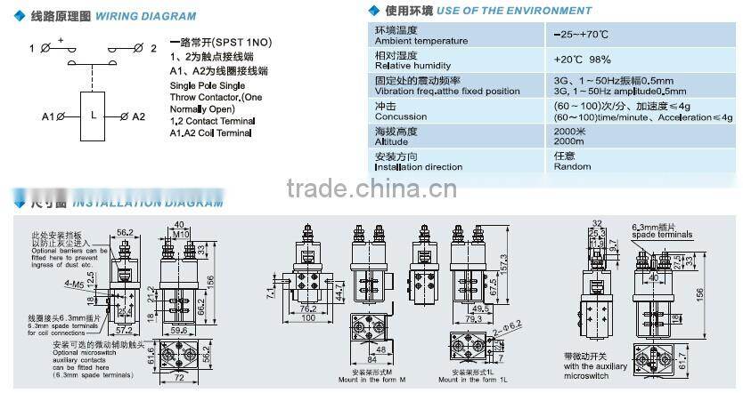 SAYOON DC CONTACTOR CZW400A/CZW500A/ZJW400A/SW200
