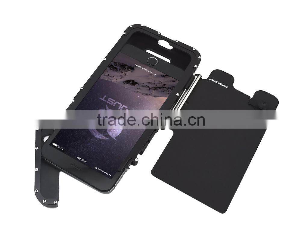 The latest Three anti phone cover For IPHONE 6 case steel&leather for IPHONE 6 case