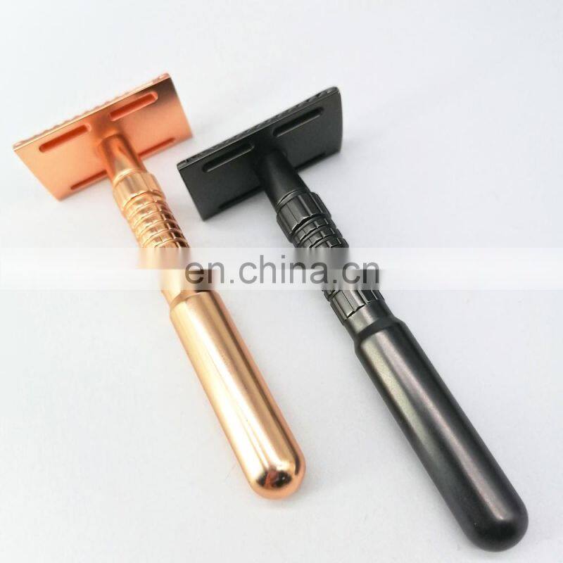 Specially designed tiwn blade razor double edged stick shaving razor blades adjustable razor