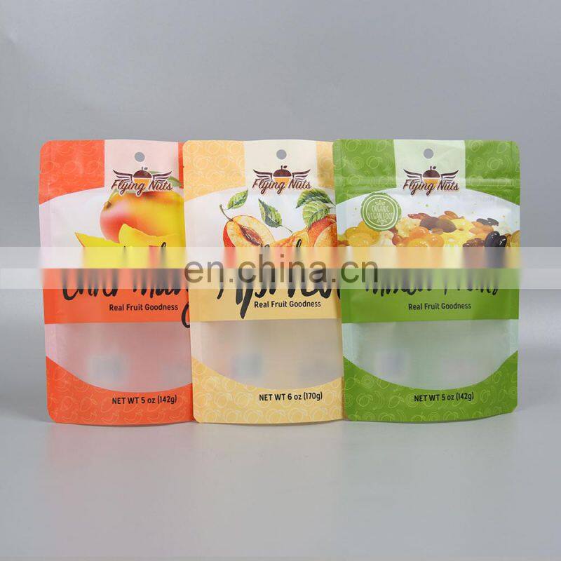 Laminated custom printed Plastic mylar Food Packaging dried mango Pouch Bag Packing with zipper