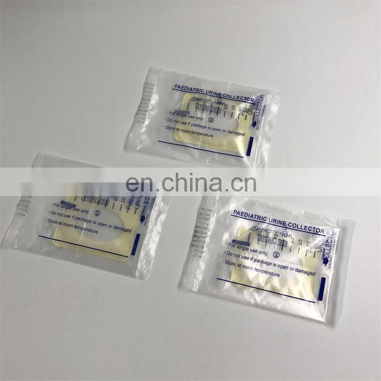 Medical disposable pediatric urine collection bag for child