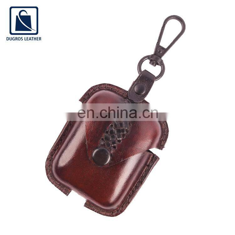 Polyester Lining Material Best Selling Premium Quality Wholesale Genuine Leather Airtag Key Chain at Best Price