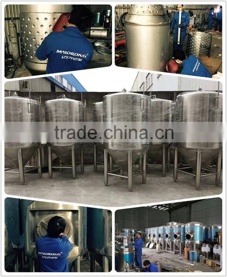 Stainless steel round open no cone German brewing fermenter