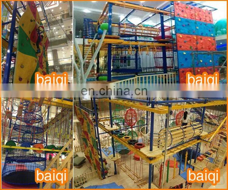 Customized High Rope Adventure Park Equipment Challenging Adventure Ropes Course for Kids