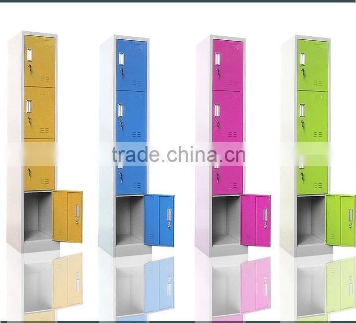 Fast Delivery Lockers Metal Frame Clothes Closet With 4 Door