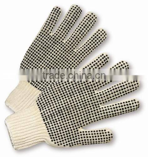 Colorful pvc dot gloves, pvc dot working glove, polka dot gloves