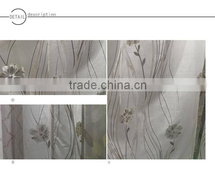 100% Polyester voile/dolly/microfiber/oxford/velvet leaves window curtain fabric