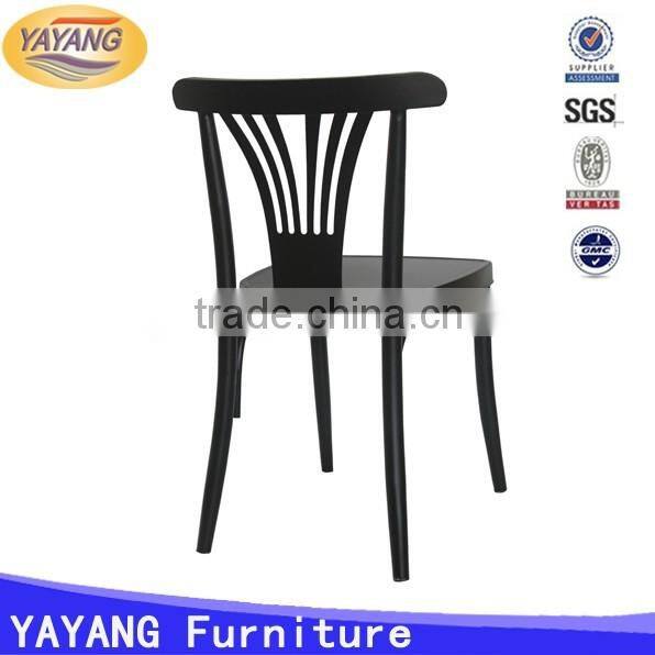Modern design iron tube strong and endurable restaurant dining room chair without arm